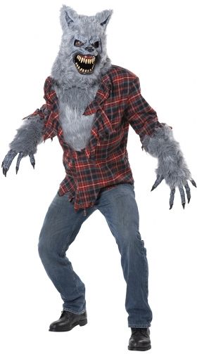 Men's Gray Lycan Costume