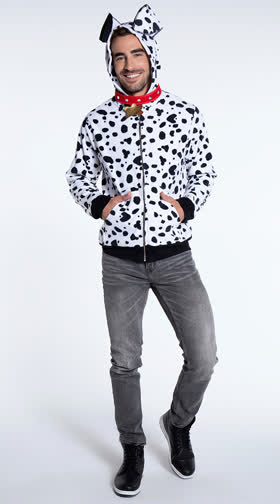 Men's Dalmatian Hoodie Costume