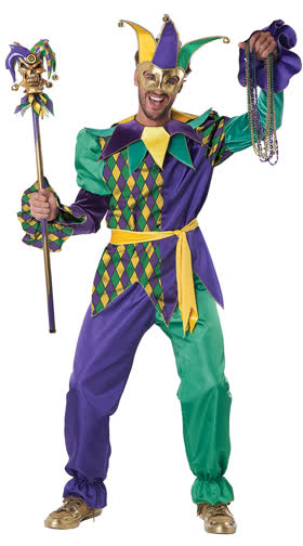 Men's Mardi Gras Jester Costume 