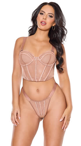 Poppin Bubbly Cropped Bustier Set