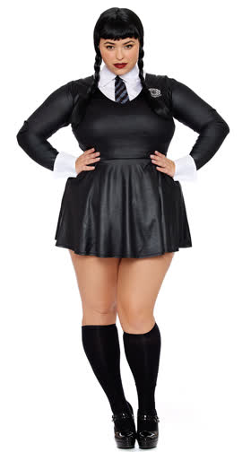 Plus Size Gothic Schoolgirl Costume