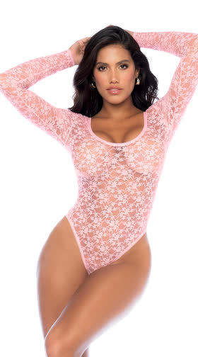 Romantic Floral Long-Sleeve Bodysuit