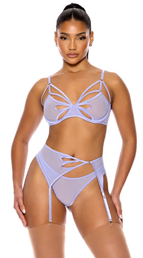 Feeling Butterflies Mesh Bra Set