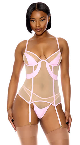 Catch My Wave Mesh Bustier Set