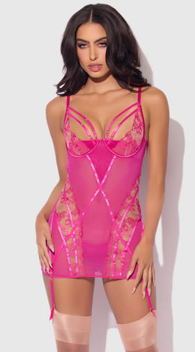 Nova Black Light Chemise Set