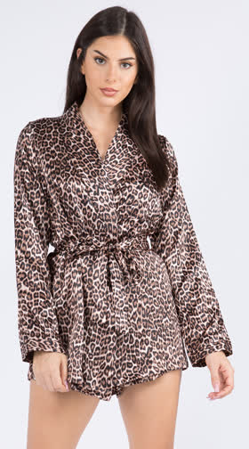 Satin Robe & Short Set