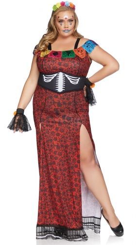 Plus Size Day Of The Dead Beauty Costume