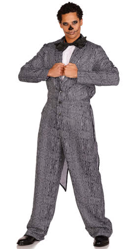 Men's Pinstriped Tux Costume