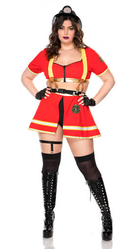 Plus Size Hot Fire Fighter Costume