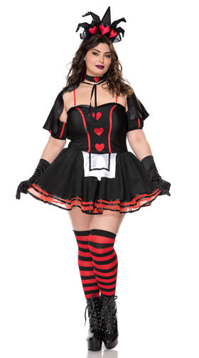 Plus Dark Queen Of Hearts Costume
