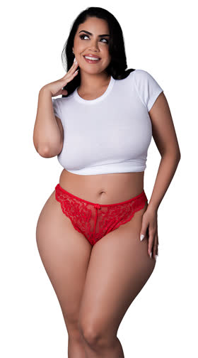 Plus Size Sugar High Split Crotch Panty