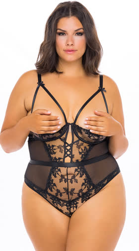 Plus Size Back To My Lace Teddy