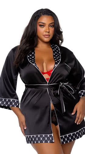 Plus Size Playboy Bunny Smoke Lounge Robe