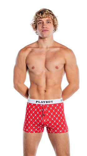 Playboy Men's Argyle Boxer Briefs