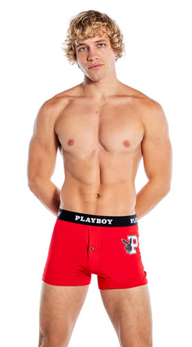 Plus Size Playboy Men's Varsity Boxer