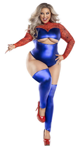 Plus Size Spiderweb Hero Costume