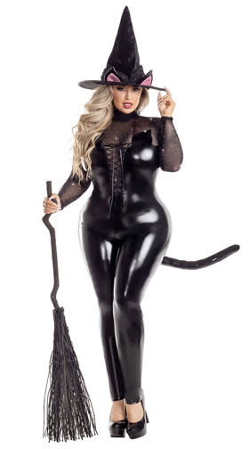 Plus Size Cattitude Witch Costume