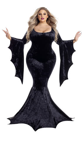 Plus Size Velvet Vamp Dress