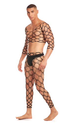 Men's Future Mode Crop Top and Leggings Set