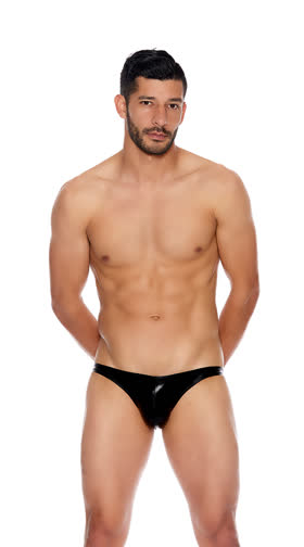Men's Metallic Open Butt Thong