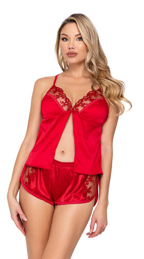 Rouge Bow Camisole Lounge Set