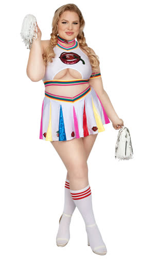 Plus Size Bomb Cherry Cheerleader Costume