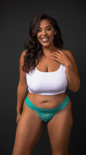 Plus Size Flirty Soft Lace Thong